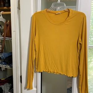 Pac sun cropped long sleeve top